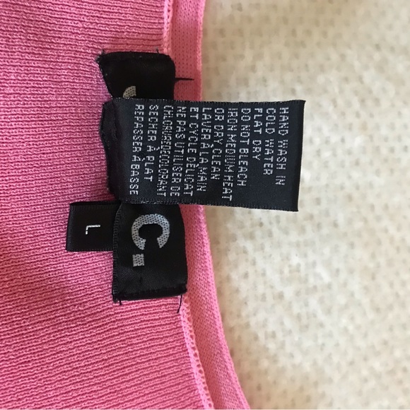 J.A.C. 2 Piece Sweater Set, pink, button cardigan, square neck sleeveless shell - Picture 10 of 13